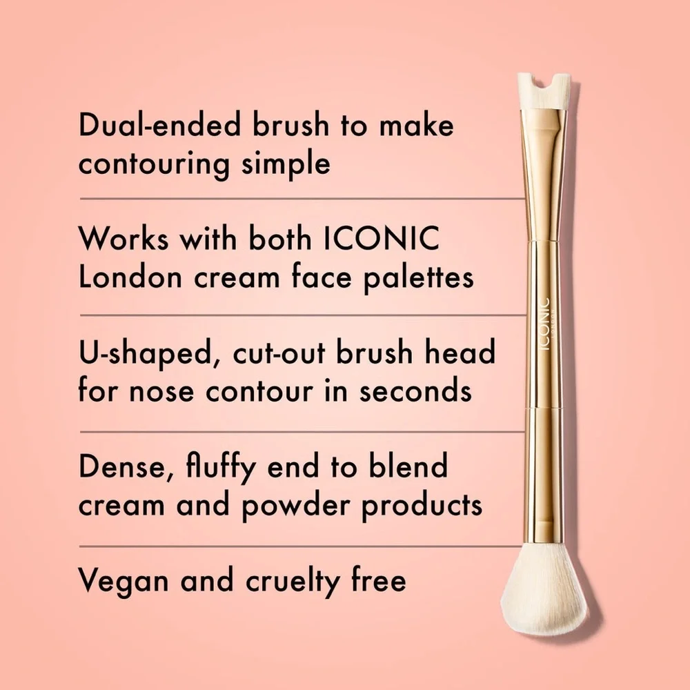 Iconic London Precision Duo Contour Double-Ended Makeup Brush